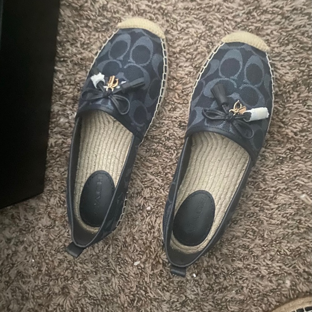 Coach denim espadrilles size 7.5  brand new